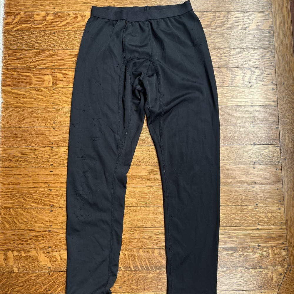 Lands' End Black Long Underwear Skiing